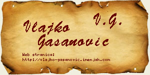 Vlajko Gašanović vizit kartica